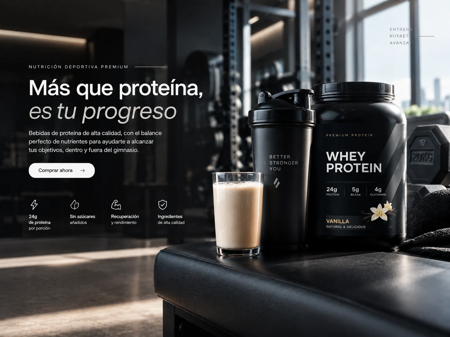 Diseño web para marca de nutrición deportiva